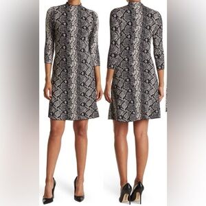 🎉 Host Pick 🎉 Nanette Lenore Snakeskin Mock Neck Sweater Dress Size Medium